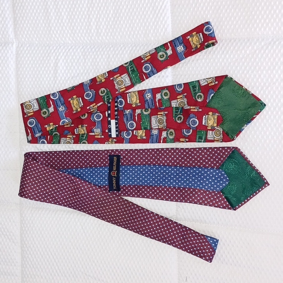 ☀️Set of 2 Tommy Hilfiger 100% Silk Ties - Picture 2 of 7